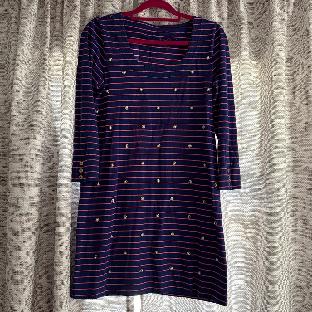 Lilly Pulitzer Blue and Pink Striped Top